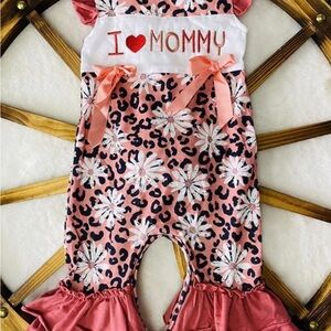 Pink Floral Kids Romper